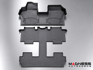 Volkswagen ID. Buzz Floor Liners - WeatherTech - Front & Rear + 3rd Row - w/ 2nd Row Bucket Seats - Black