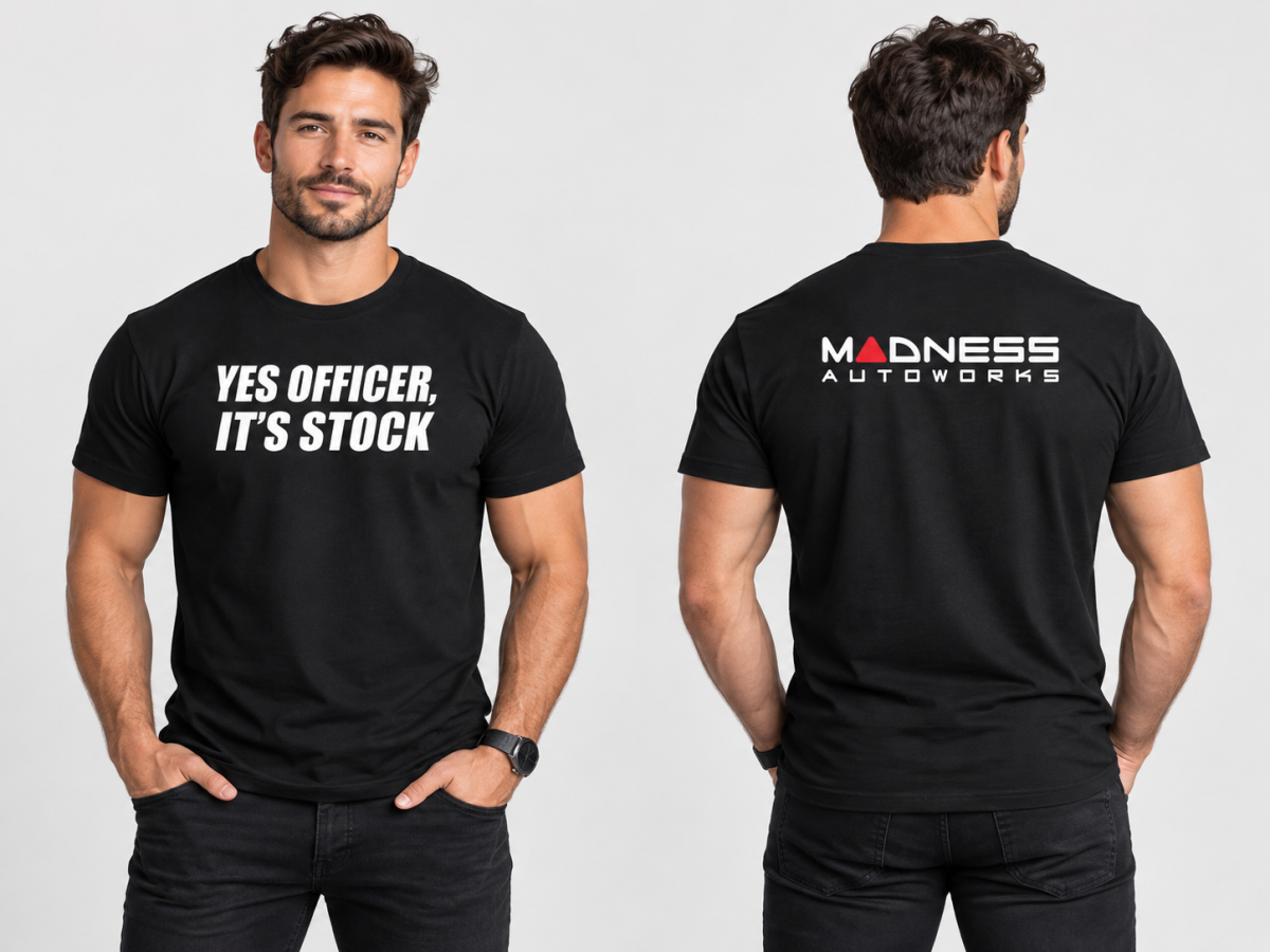 MADNESS Autoworks T-Shirt - YES OFFICER, IT'S STOCK