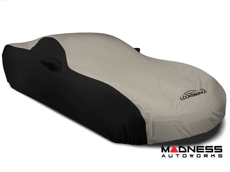 Volkswagen ID. Buzz Custom Fit Vehicle Cover - Stormproof - Gray w/ Black Sides + Rear Passenger Charger Port Flap