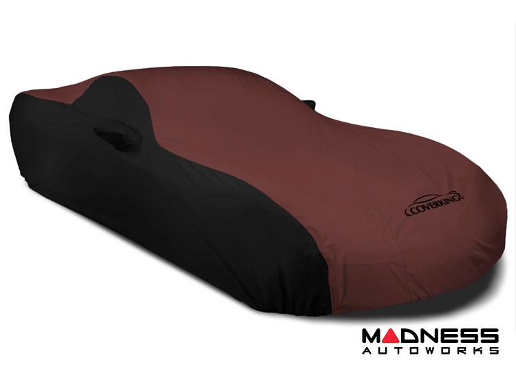 Volkswagen ID. Buzz Custom Fit Vehicle Cover - Stormproof - Wine w/ Black Sides + Rear Passenger Charger Port Flap