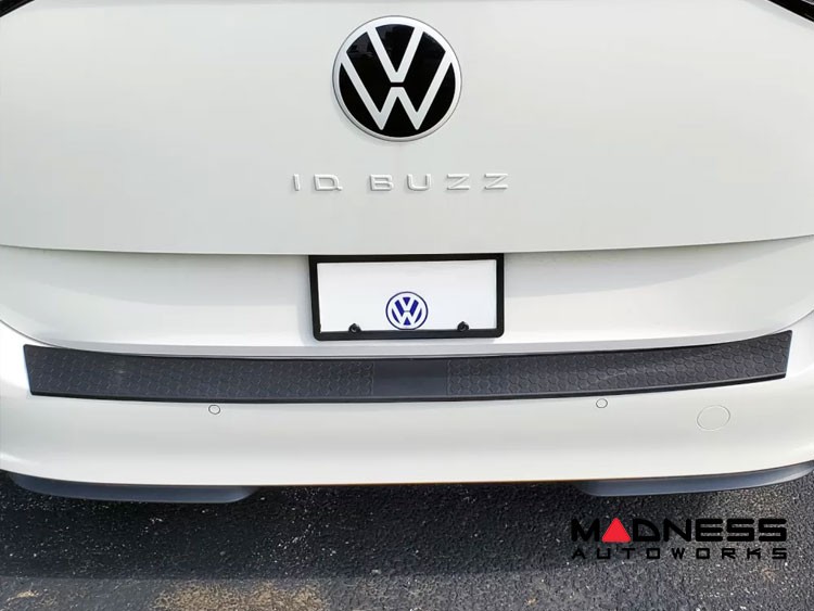 Volkswagen ID. Buzz Rear Bumper Sill Cover - Hexo Pattern - Black Finish