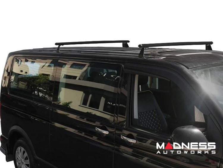 Volkswagen ID. Buzz Roof Rack Cross Bars - Black - Heavy Duty - Fixed Point